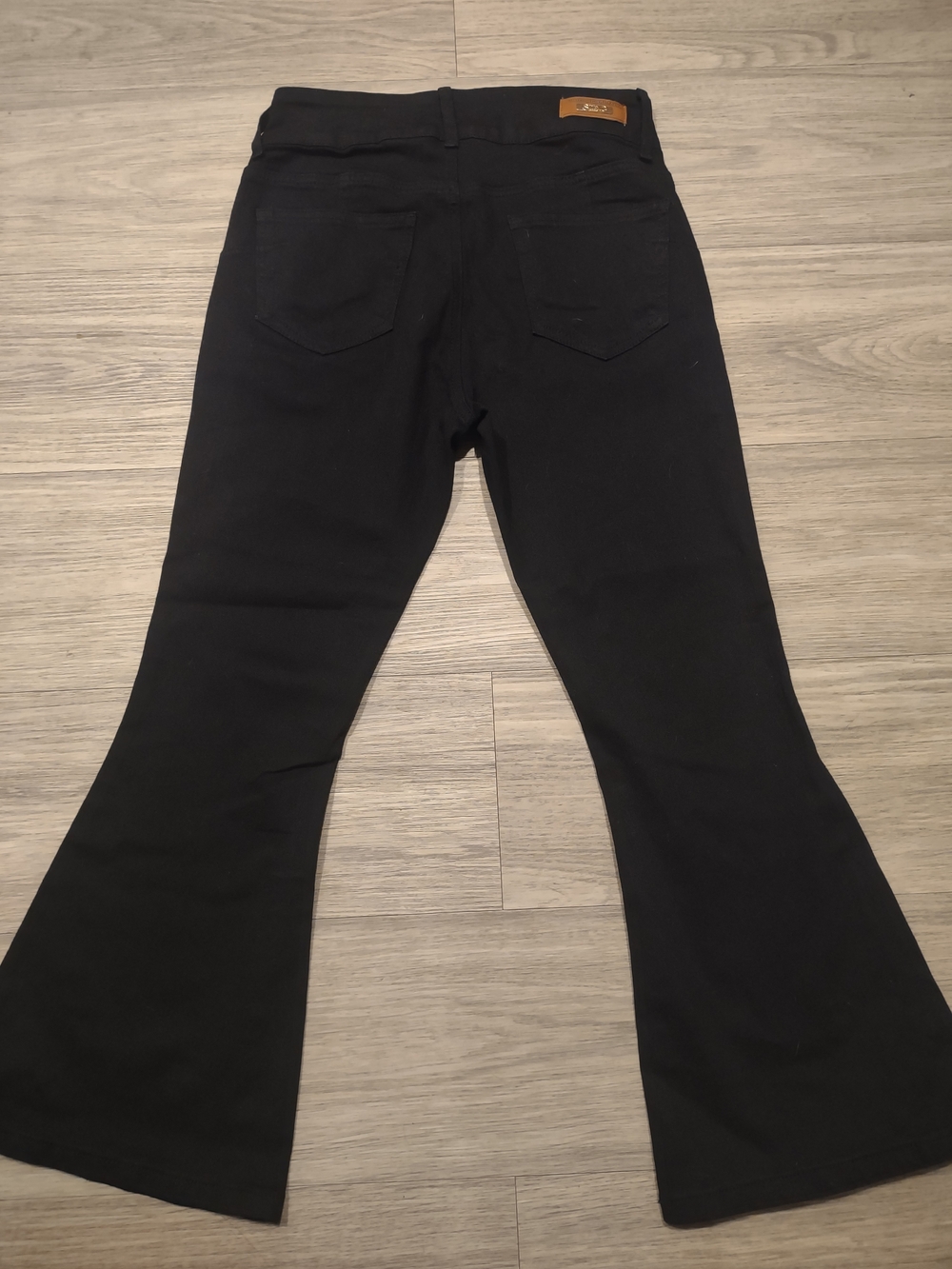 Tag Black Flare Jeans - High Waist Wide Leg
